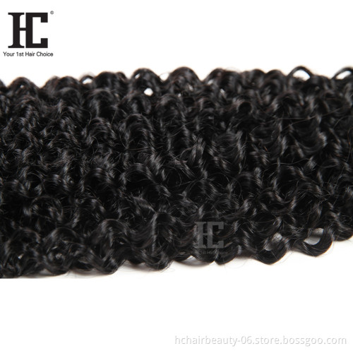China Suppliers Best Selling Products Natural Color Brazilian Hairs Kinky Curly Human Hair Weave 3 Bundles With Closure